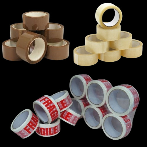 Clear brown fragile parcel - clear,