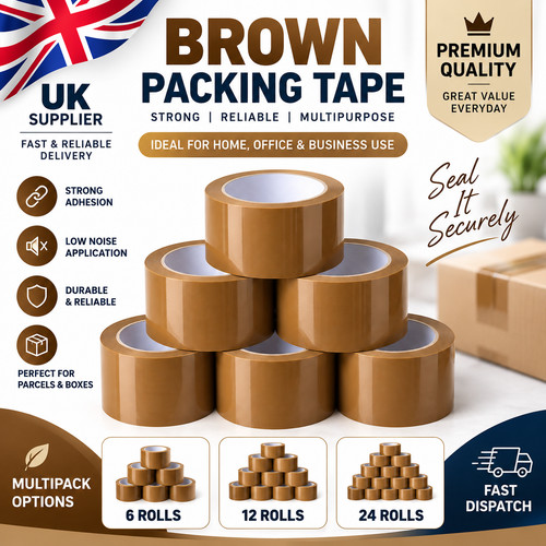 Brown low noise packaging - brown, tape