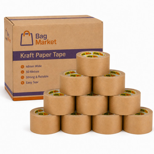Brown kraft paper parcel - paper, tape