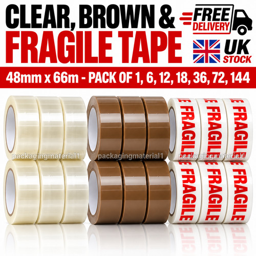 Clear brown tape 48mm - 48mm, 66m
