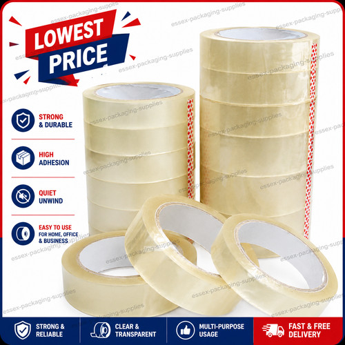 Clear tape strong parcel - clear,