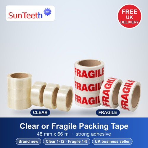 Clear fragile packing - packing, tape